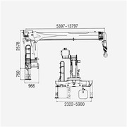 Γερανός τηλεσκοπίου 12 τόνων φορτηγού - TC300